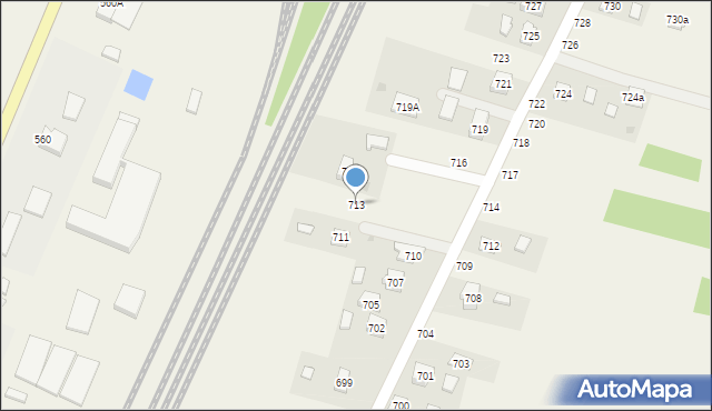 Chorzelów, Chorzelów, 713, mapa Chorzelów