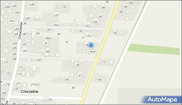 Chorzelów, Chorzelów, 73, mapa Chorzelów