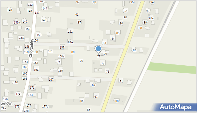 Chorzelów, Chorzelów, 77, mapa Chorzelów