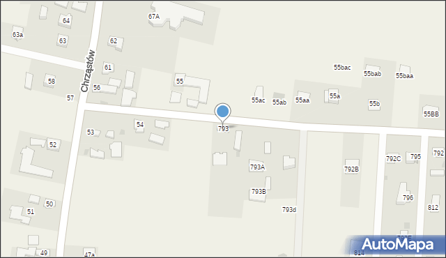 Chorzelów, Chorzelów, 793, mapa Chorzelów