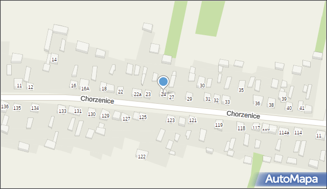 Chorzenice, Chorzenice, 24, mapa Chorzenice