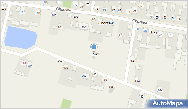 Chorzew, Chorzew, 100a, mapa Chorzew