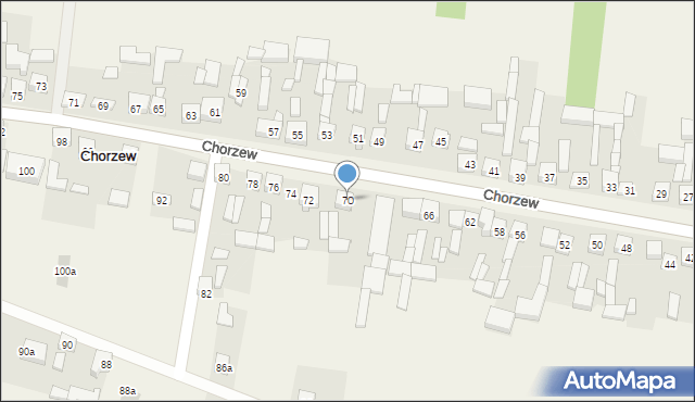 Chorzew, Chorzew, 70, mapa Chorzew