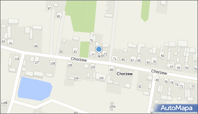 Chorzew, Chorzew, 75, mapa Chorzew