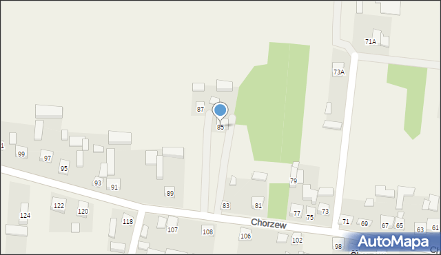 Chorzew, Chorzew, 85, mapa Chorzew