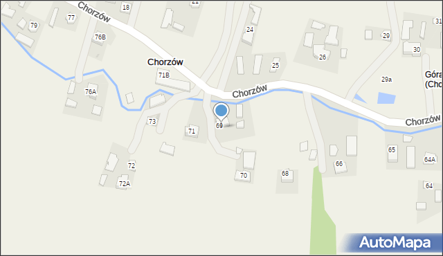 Chorzów, Chorzów, 69A, mapa Chorzów