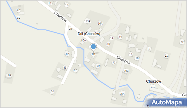 Chorzów, Chorzów, 80, mapa Chorzów