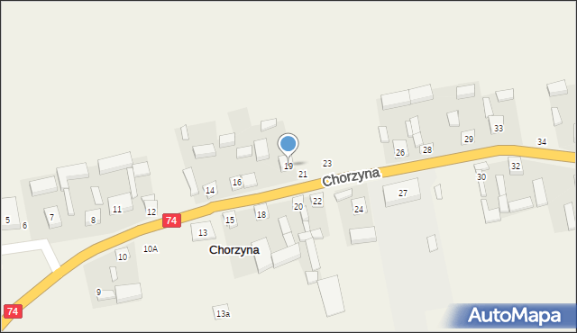 Chorzyna, Chorzyna, 19, mapa Chorzyna