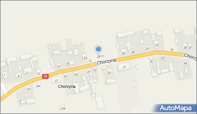 Chorzyna, Chorzyna, 23, mapa Chorzyna