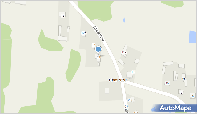 Choszcze, Choszcze, 13, mapa Choszcze