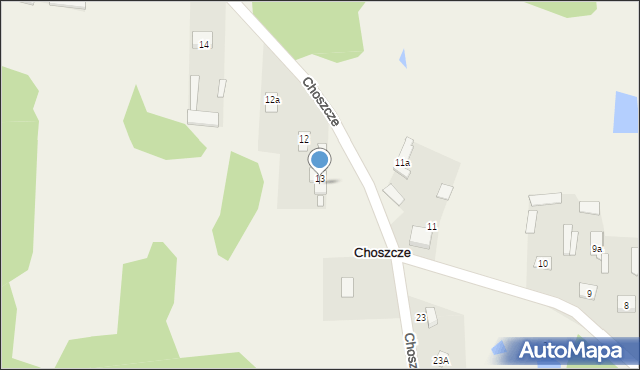 Choszcze, Choszcze, 13A, mapa Choszcze