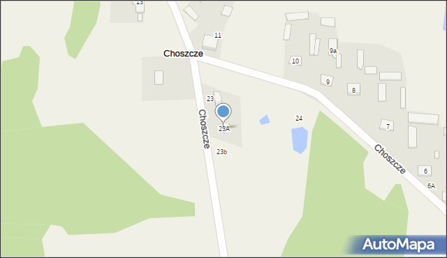 Choszcze, Choszcze, 23A, mapa Choszcze