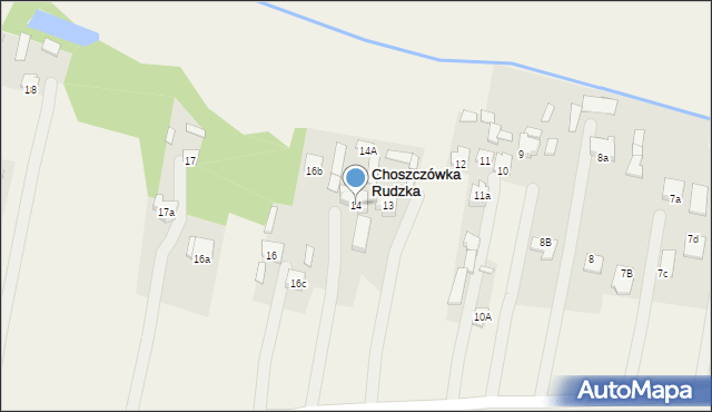 Choszczówka Rudzka, Choszczówka Rudzka, 14, mapa Choszczówka Rudzka