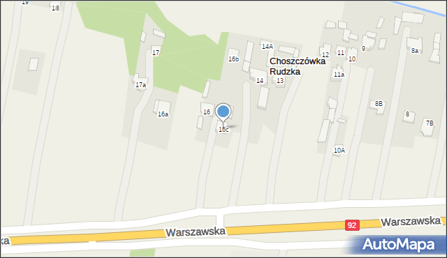 Choszczówka Rudzka, Choszczówka Rudzka, 16c, mapa Choszczówka Rudzka