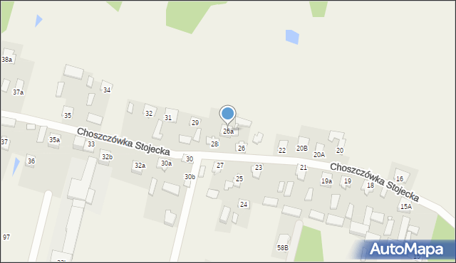 Choszczówka Stojecka, Choszczówka Stojecka, 26a, mapa Choszczówka Stojecka