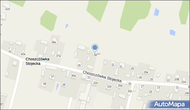 Choszczówka Stojecka, Choszczówka Stojecka, 34, mapa Choszczówka Stojecka