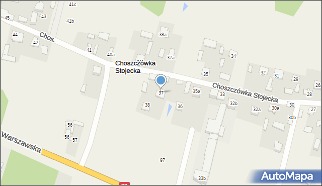 Choszczówka Stojecka, Choszczówka Stojecka, 37, mapa Choszczówka Stojecka
