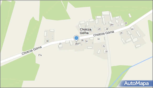 Chotcza Górna, Chotcza Górna, 36A, mapa Chotcza Górna