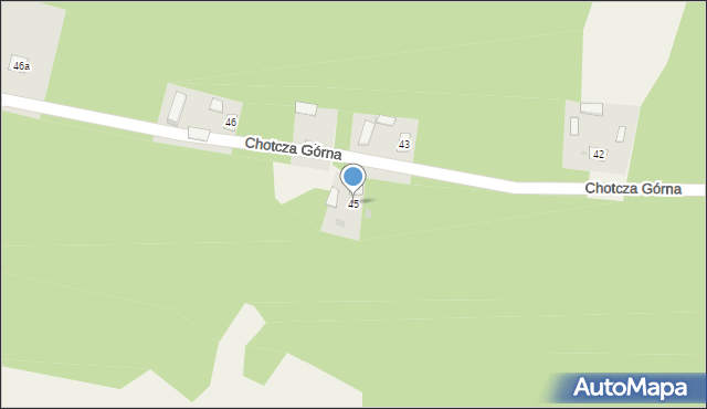 Chotcza Górna, Chotcza Górna, 45, mapa Chotcza Górna