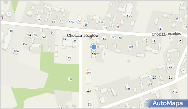 Chotcza-Józefów, Chotcza-Józefów, 55A, mapa Chotcza-Józefów