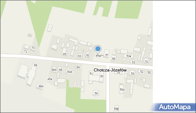 Chotcza-Józefów, Chotcza-Józefów, 57A, mapa Chotcza-Józefów