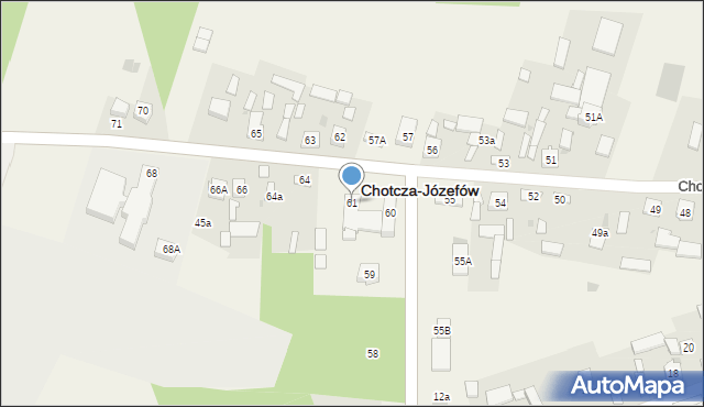 Chotcza-Józefów, Chotcza-Józefów, 61, mapa Chotcza-Józefów