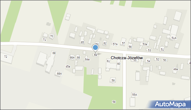 Chotcza-Józefów, Chotcza-Józefów, 64, mapa Chotcza-Józefów