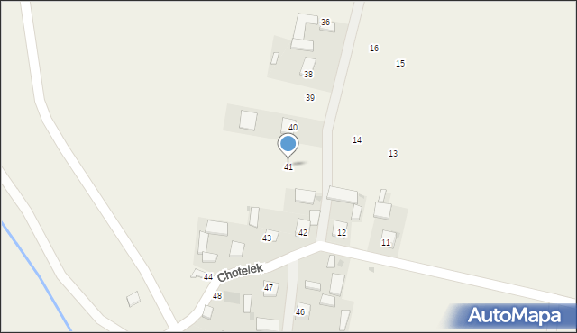 Chotelek, Chotelek, 41, mapa Chotelek