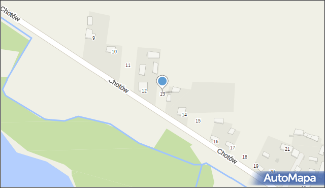 Chotów, Chotów, 13, mapa Chotów