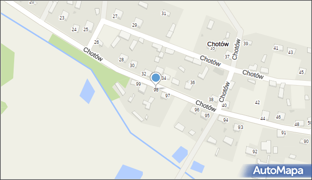 Chotów, Chotów, 98, mapa Chotów