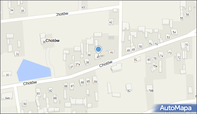 Chotów, Chotów, 40, mapa Chotów