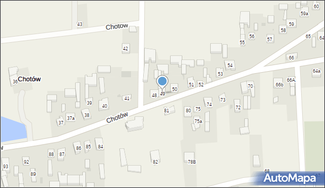 Chotów, Chotów, 49, mapa Chotów