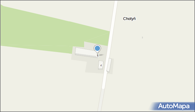 Chotyń, Chotyń, 5, mapa Chotyń