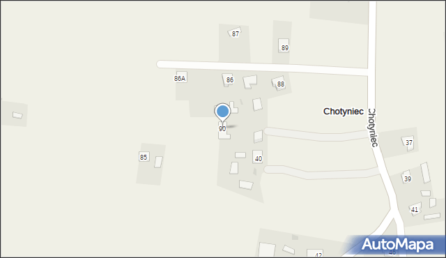 Chotyniec, Chotyniec, 90, mapa Chotyniec