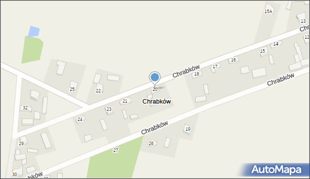 Chrabków, Chrabków, 20, mapa Chrabków