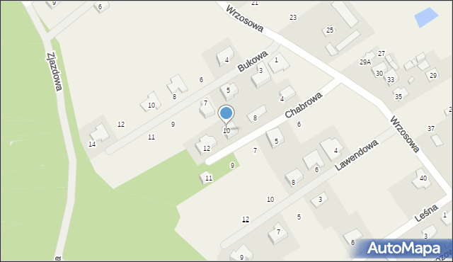 Chroboty, Chabrowa, 10, mapa Chroboty