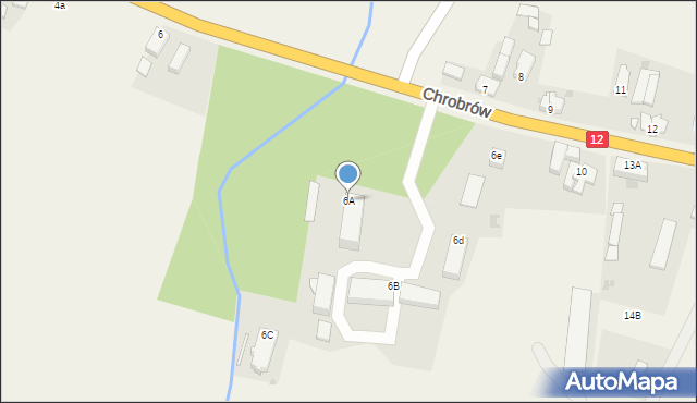 Chrobrów, Chrobrów, 6A, mapa Chrobrów