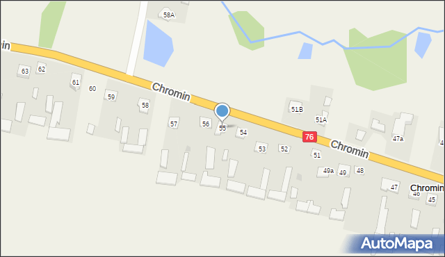 Chromin, Chromin, 55, mapa Chromin