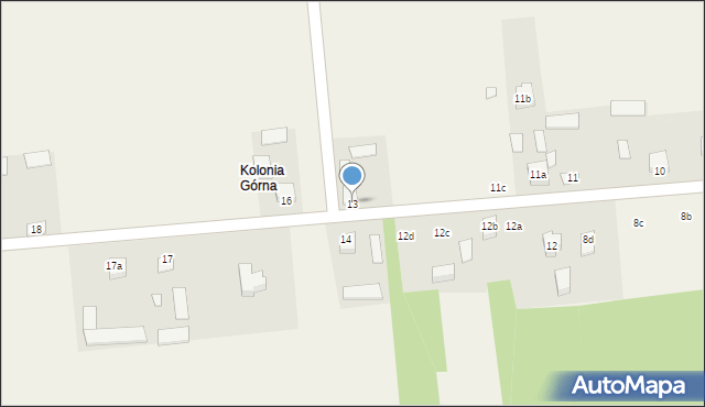 Chronów-Kolonia, Chronów-Kolonia, 13, mapa Chronów-Kolonia