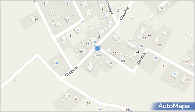 Chróścice, Chopina Fryderyka, 11, mapa Chróścice