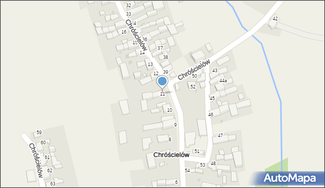 Chróścielów, Chróścielów, 11, mapa Chróścielów