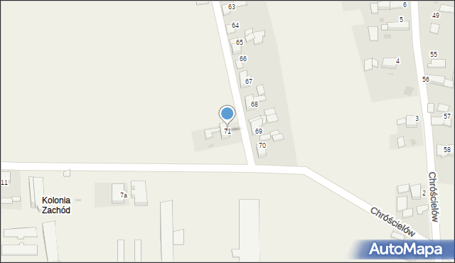 Chróścielów, Chróścielów, 71, mapa Chróścielów