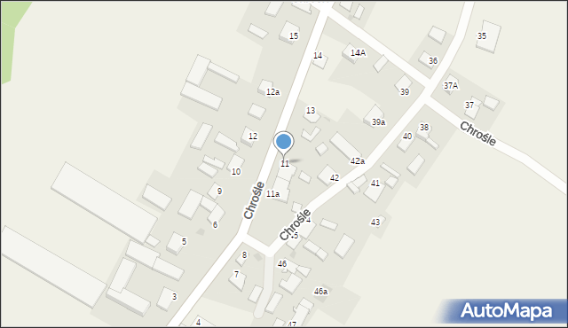 Chrośle, Chrośle, 11, mapa Chrośle