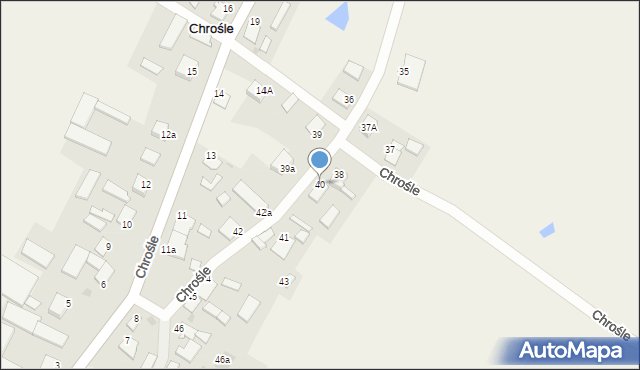Chrośle, Chrośle, 40, mapa Chrośle