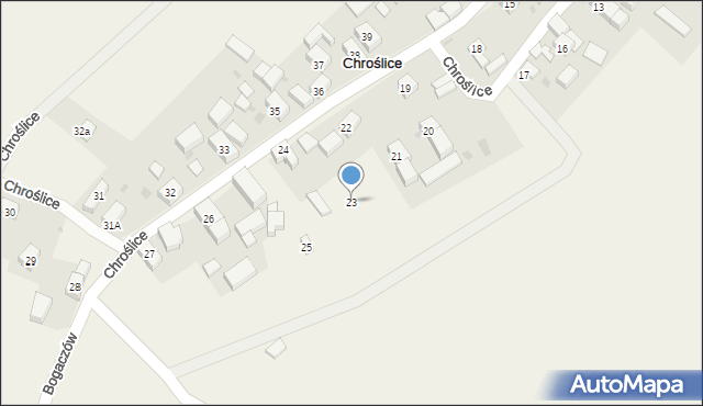 Chroślice, Chroślice, 23, mapa Chroślice
