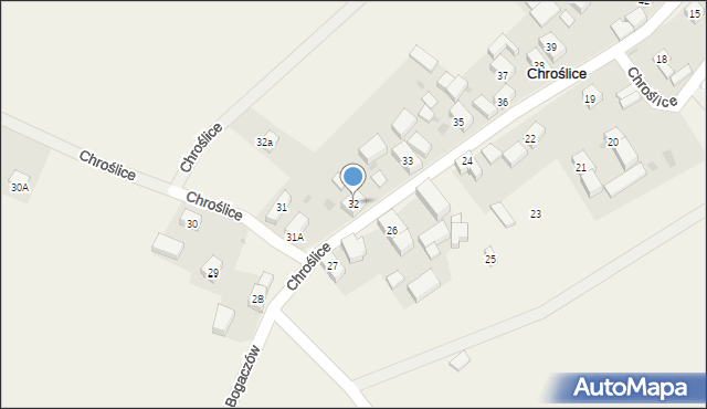Chroślice, Chroślice, 32, mapa Chroślice