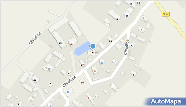 Chroślice, Chroślice, 51, mapa Chroślice