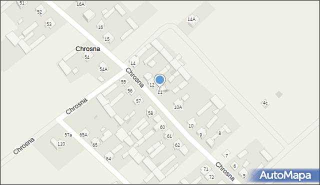 Chrosna, Chrosna, 11, mapa Chrosna