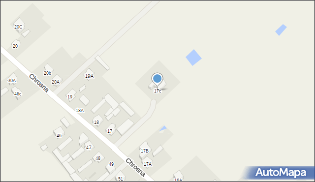 Chrosna, Chrosna, 17c, mapa Chrosna
