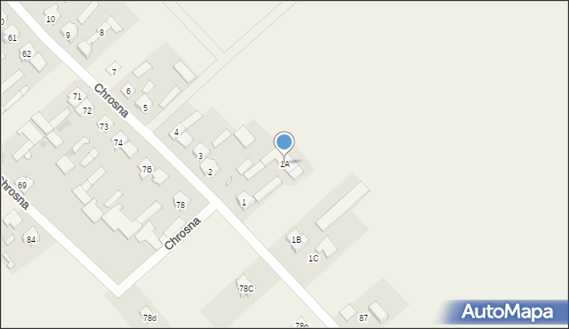 Chrosna, Chrosna, 1A, mapa Chrosna